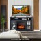 Electric Fireplace TV Stand with Cabinets for TVs Up to 55 Inch